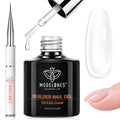 Modelones Builder Nail Gel 7-in-1 Clear Gel with 9mm Brush | 15ml, LED Curing