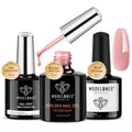 Modelones Builder Nail Gel with Dehydrator & Primer – 3-Piece 10ml Nude Pink Thickening Set