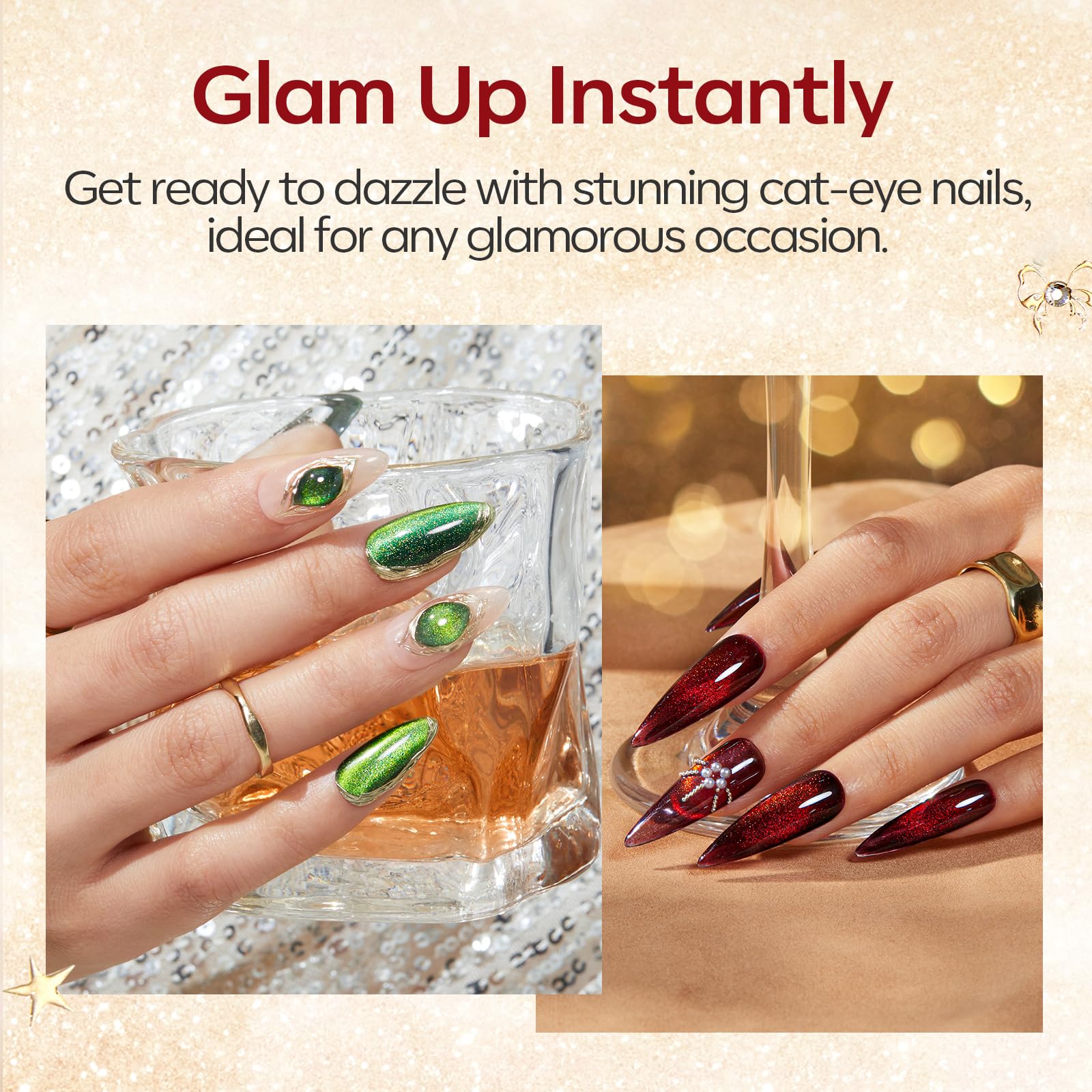 Modelones Gel Nail Polish Kit with UV Light – 23-Piece Cat Eye & Classic Gel Set