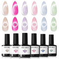 Modelones Cat Eye Gel Nail Polish Set — 6 Colors with Magnet Sparkle