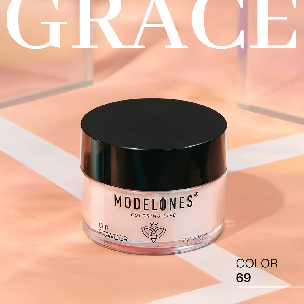 Modelones Translucent Nude Dip Powder – 1 oz, No Lamp Cure, Long-Lasting Nail Art