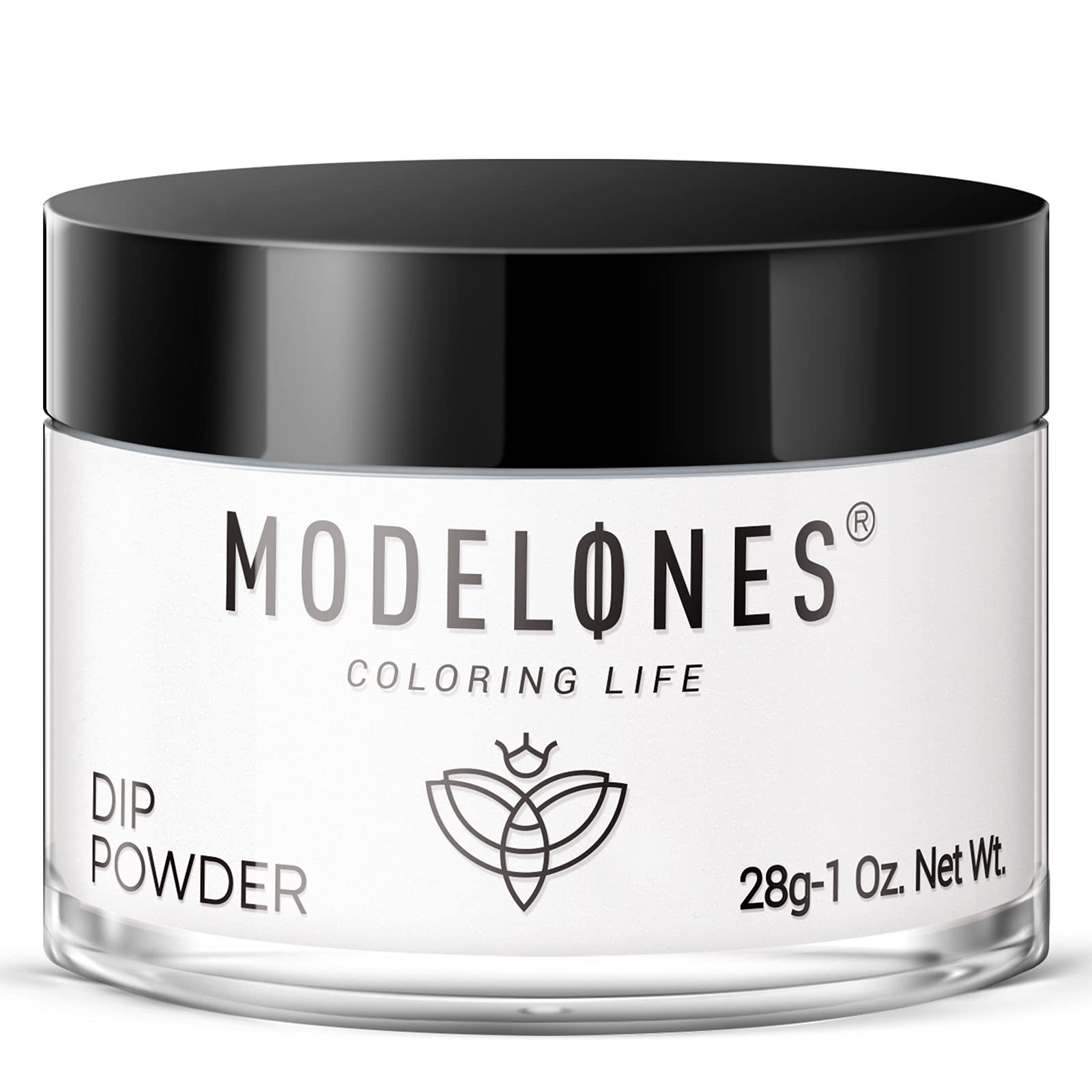 Modelones Dip Powder White – No Lamp Cure, 1 oz, Long-Lasting French Nail Art at Home
