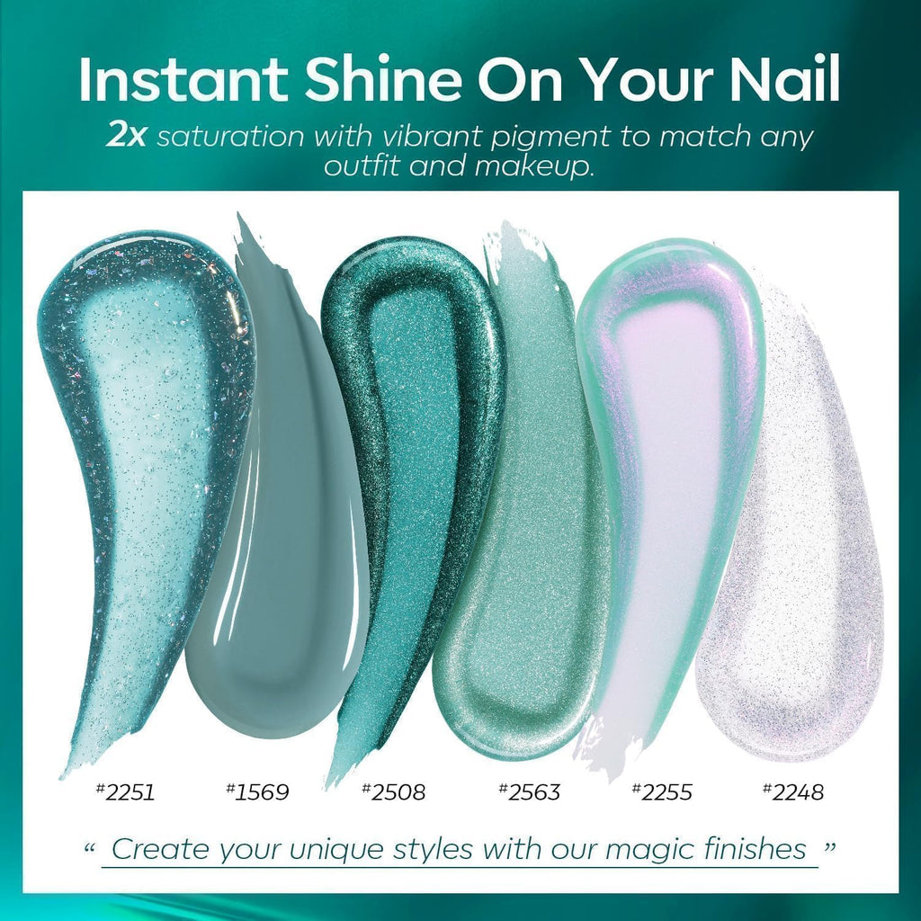 Modelones Gel Nail Polish Kit – 6 HEMA-Free Cat Eye Colors + Magnet