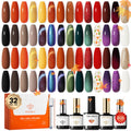 Modelones Fall Gel Nail Polish Kit — 32-Piece, 28 Colors + 4 Top Coats