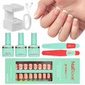 Modelones Gel Nail Kit with LED Light — 150 PCS, 15 Sizes, French Tip