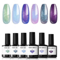 Modelones Gel Nail Polish Set – 6 Aurora Chameleon Glitter Polishes for Shifting Color Effects