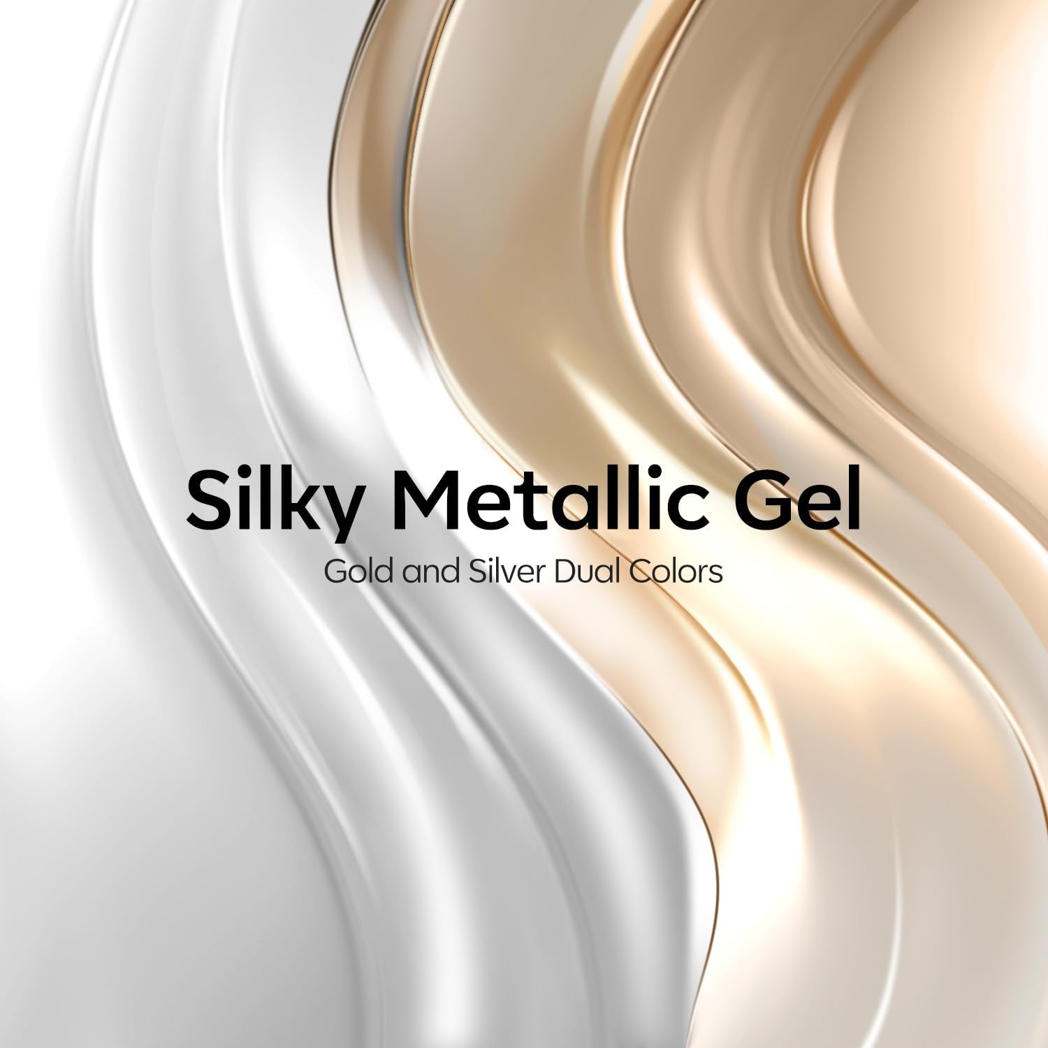 modelones Chrome Gold Silver Gel Liner Nail Polish – Metallic Mirror Nail Art Kit with Double Head Brush