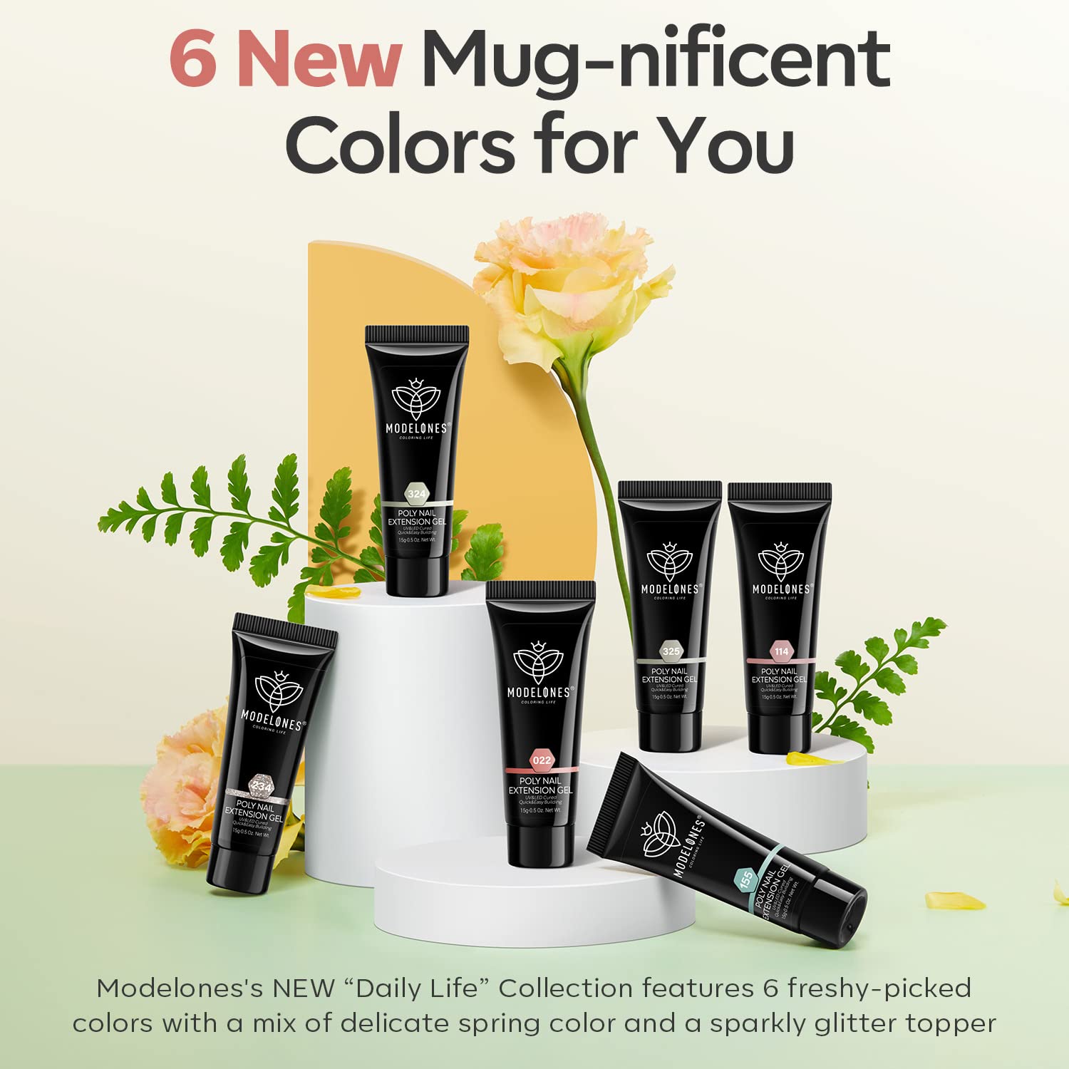 Modelones 6-Color Poly Nail Gel Set – DIY Home Manicure