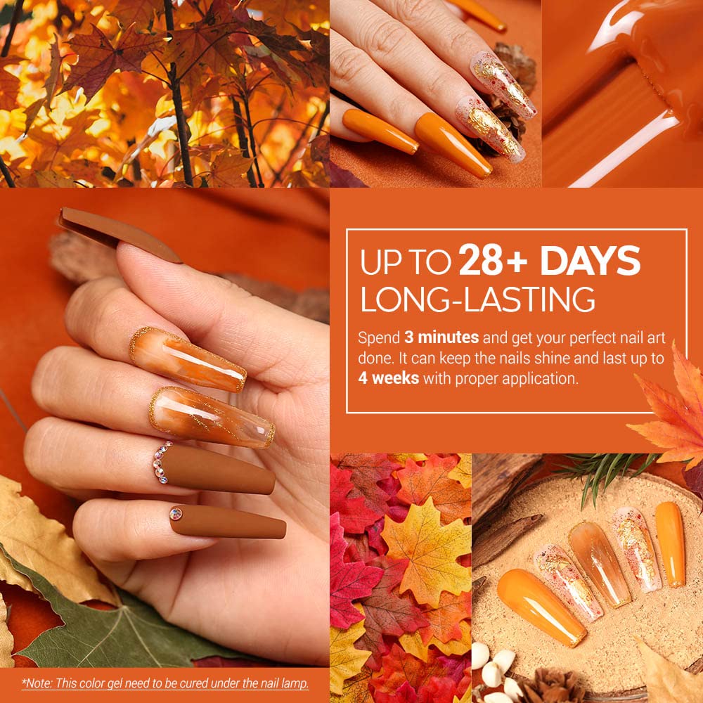 Modelones 20 Colors Gel Nail Polish Kit – Fall/Winter Set with Glitter, Glossy & Matte Top Coats, No-Wipe Base, DIY Manicure at Home