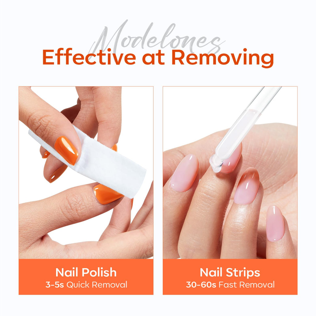 Modelones Nude Quick Dry Nail Polish & Remover Kit - DIY Home Manicure
