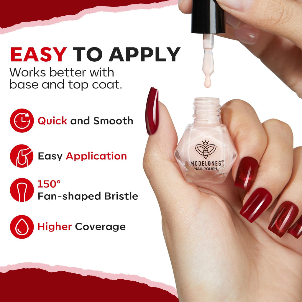Modelones Nude Quick Dry Nail Polish & Remover Kit - DIY Home Manicure