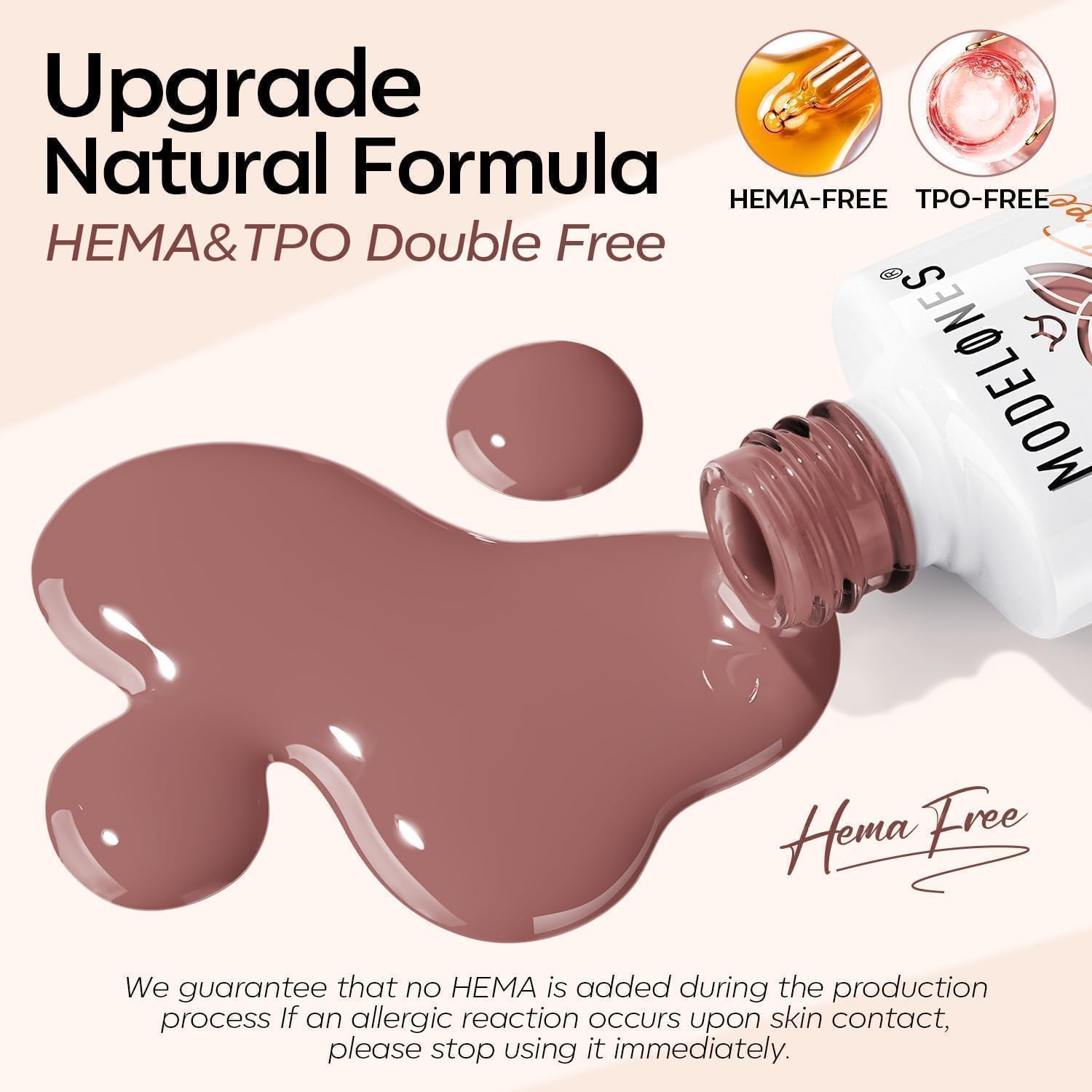 Modelones Hema Free Gel Nail Polish Set — 6 Nude Shades for All Skin Tones