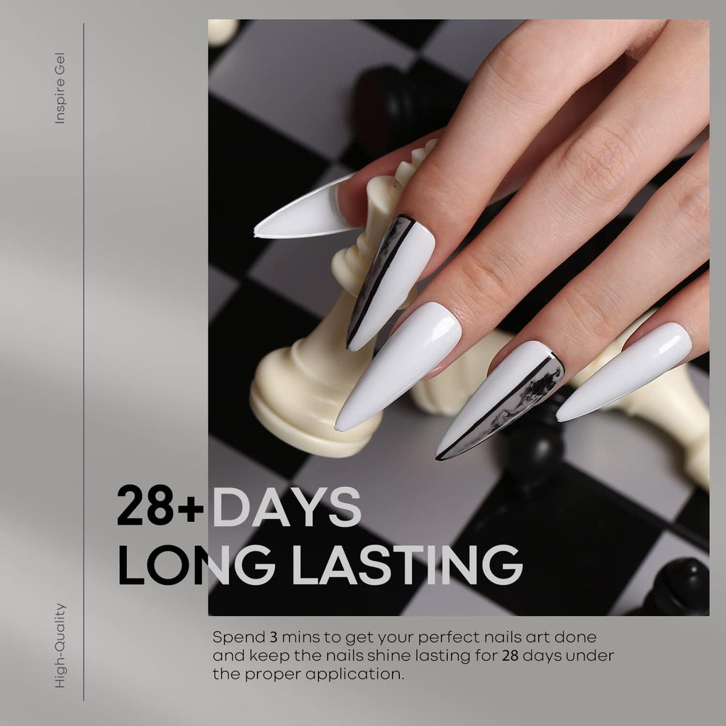 Modelones Grey Gel Nail Polish Set – 6 Colors (Winter Gray Tones) | Soak Off LED Kit