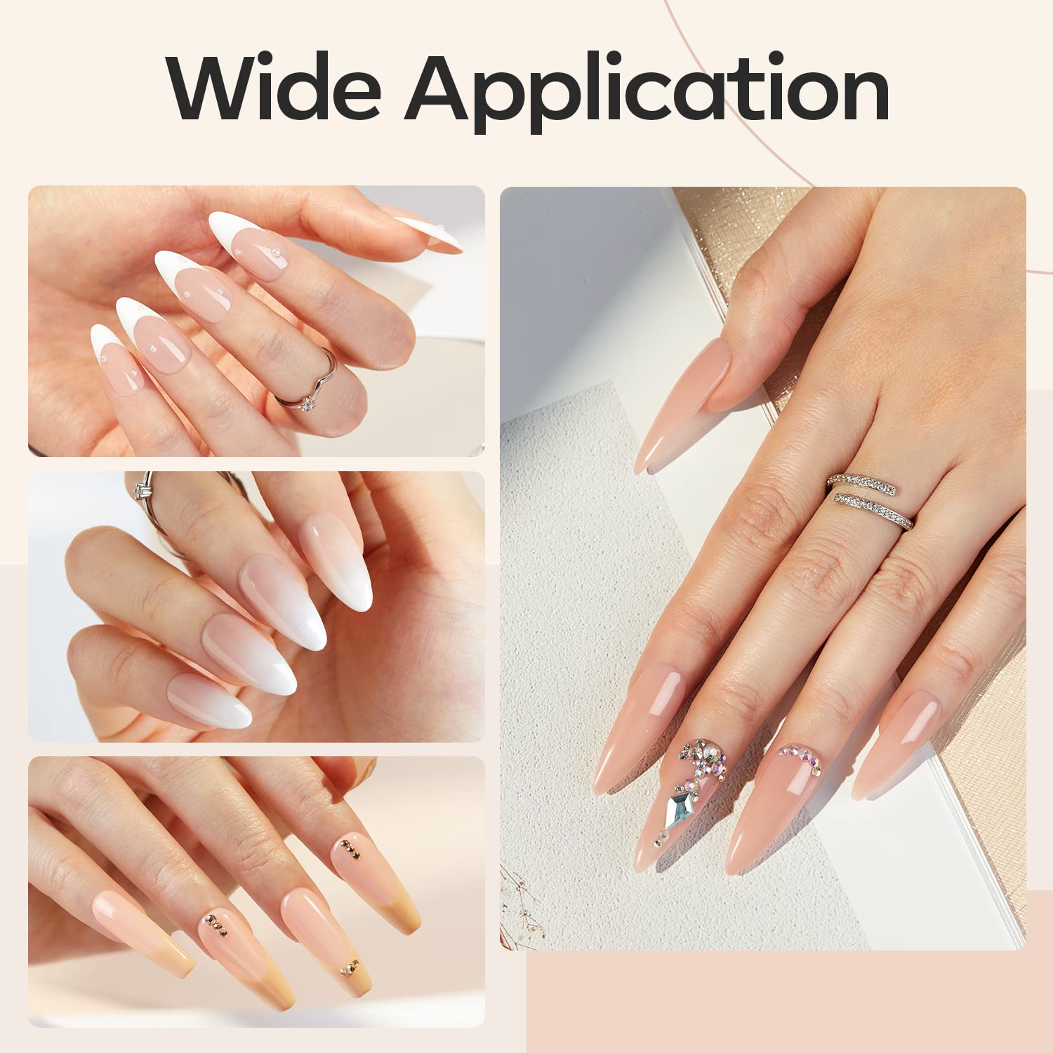 Modelones 8-in-One Builder Nail Gel – Neutral Nude for Thickening, Extension & Shine