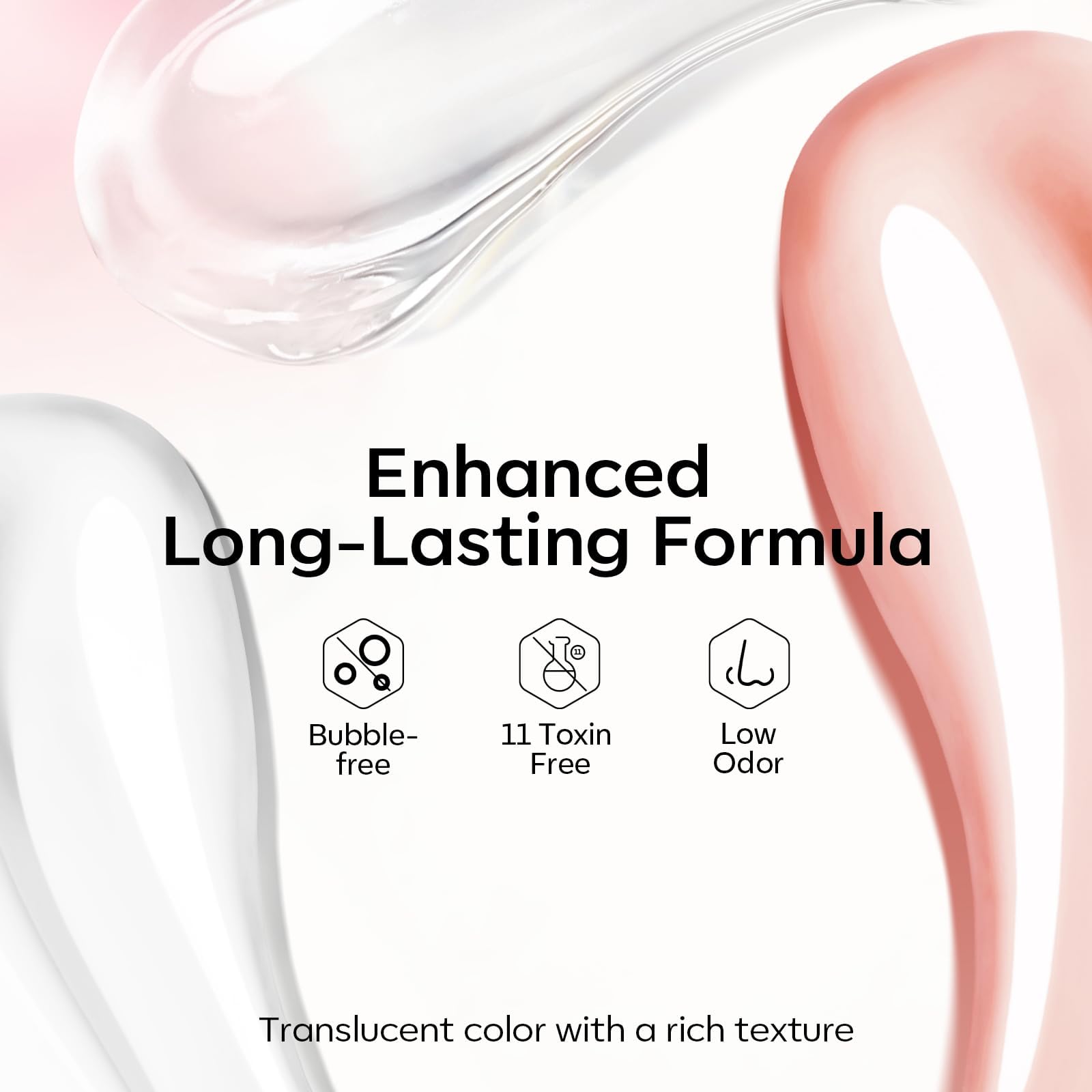 Modelones Poly Gel Nail Kit — Clear, White & Apricot + Slip Solution & Dual Nail Forms