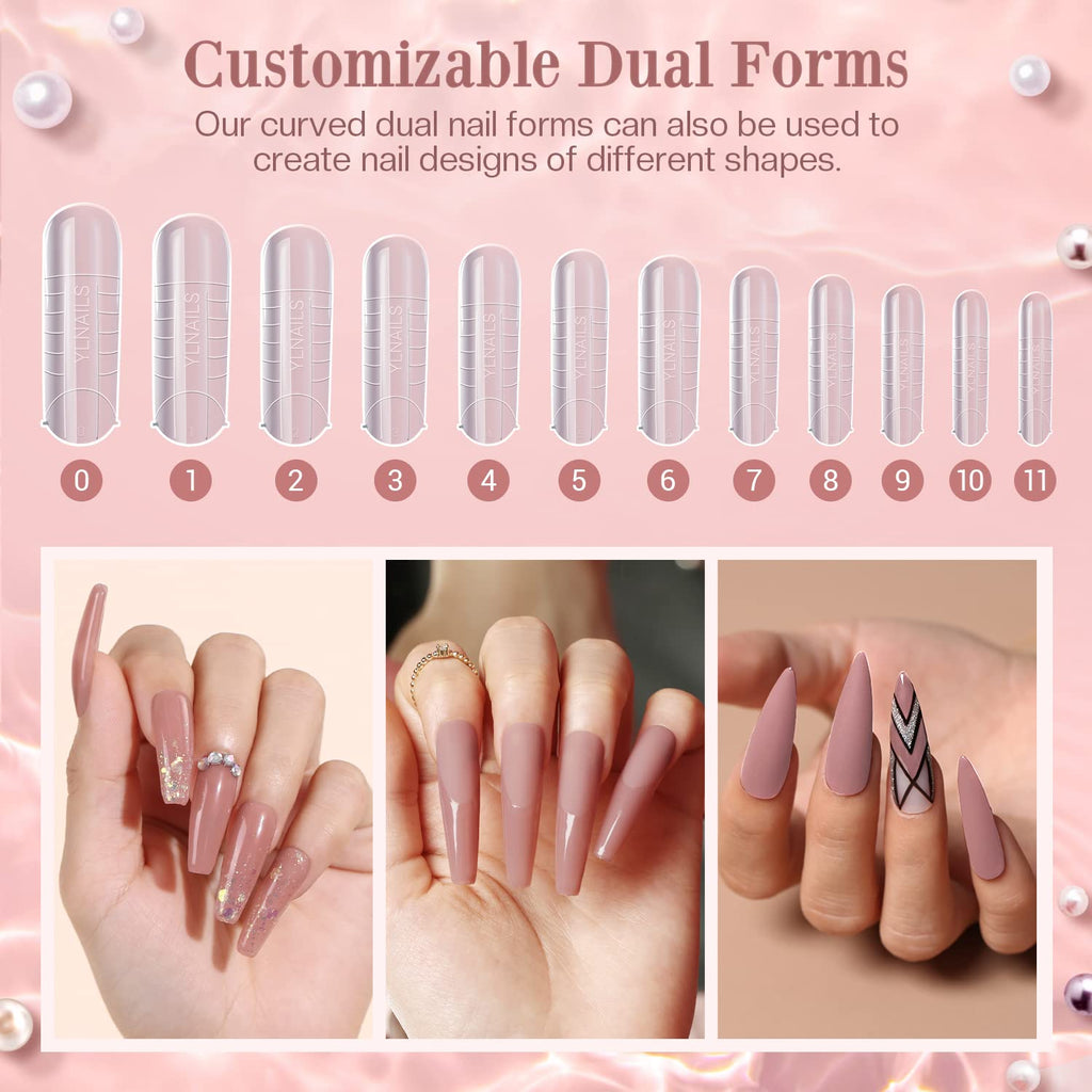 Modelones Poly Nail Gel Kit 30ml – 2 Colors (Clear & Apricot) with Slip Solution | DIY Nail Extension Starter