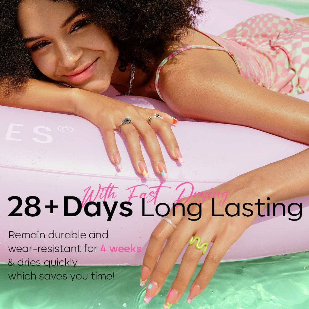 Modelones 24Pcs Neon Gel Nail Polish Set – 20 Colors Rainbow with Glitter, Glossy & Matte Top Coats + Base Coat, Soak-Off LED Kit for Home Salon