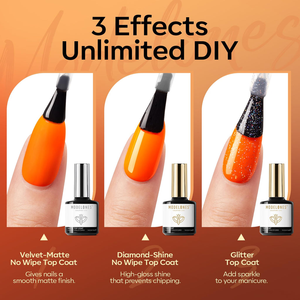 Modelones Fall Gel Nail Polish Kit — 32-Piece, 28 Colors + 4 Top Coats