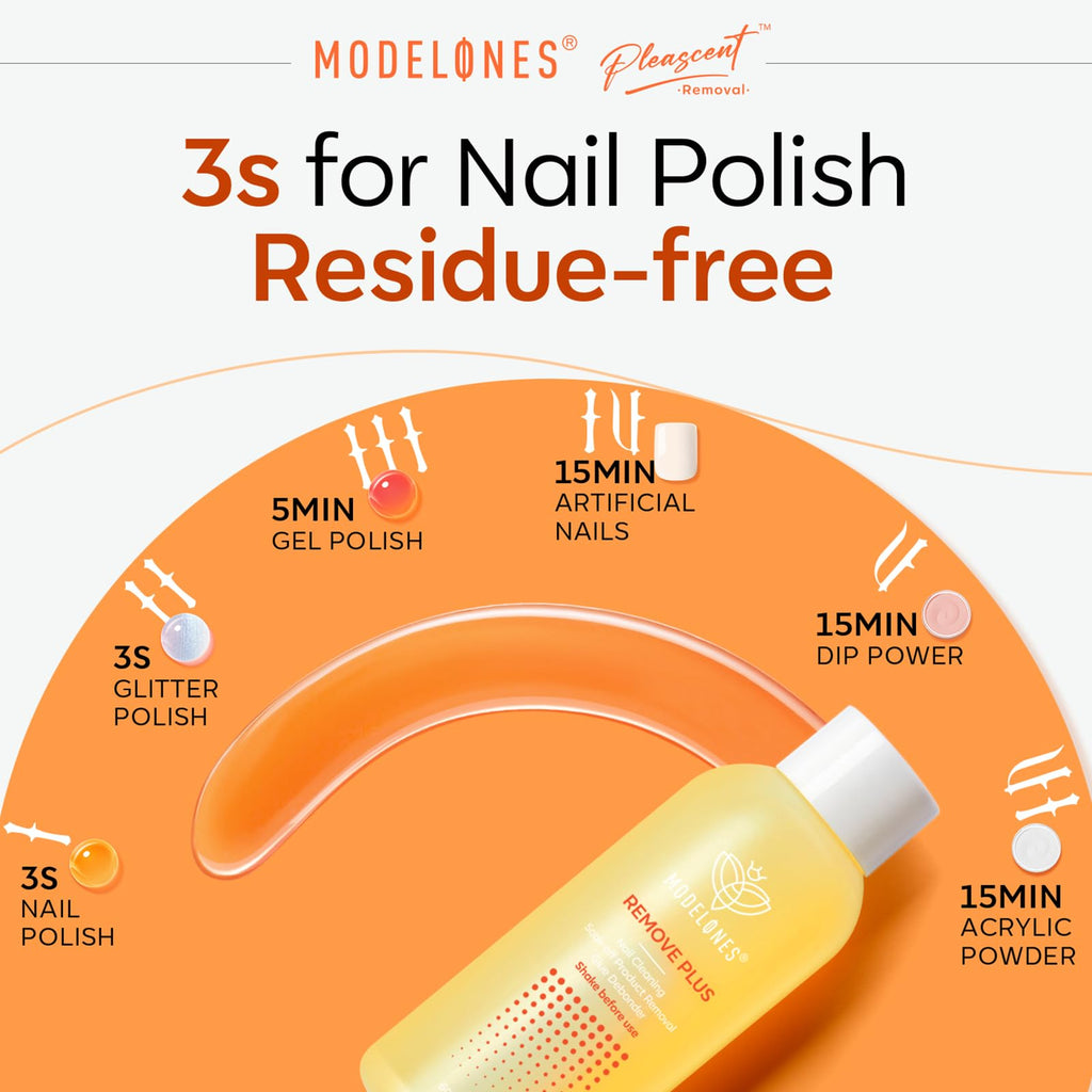 Modelones Nail Polish Remover Set with Jojoba Oil – 3 × 2oz Acetone Gel Remover