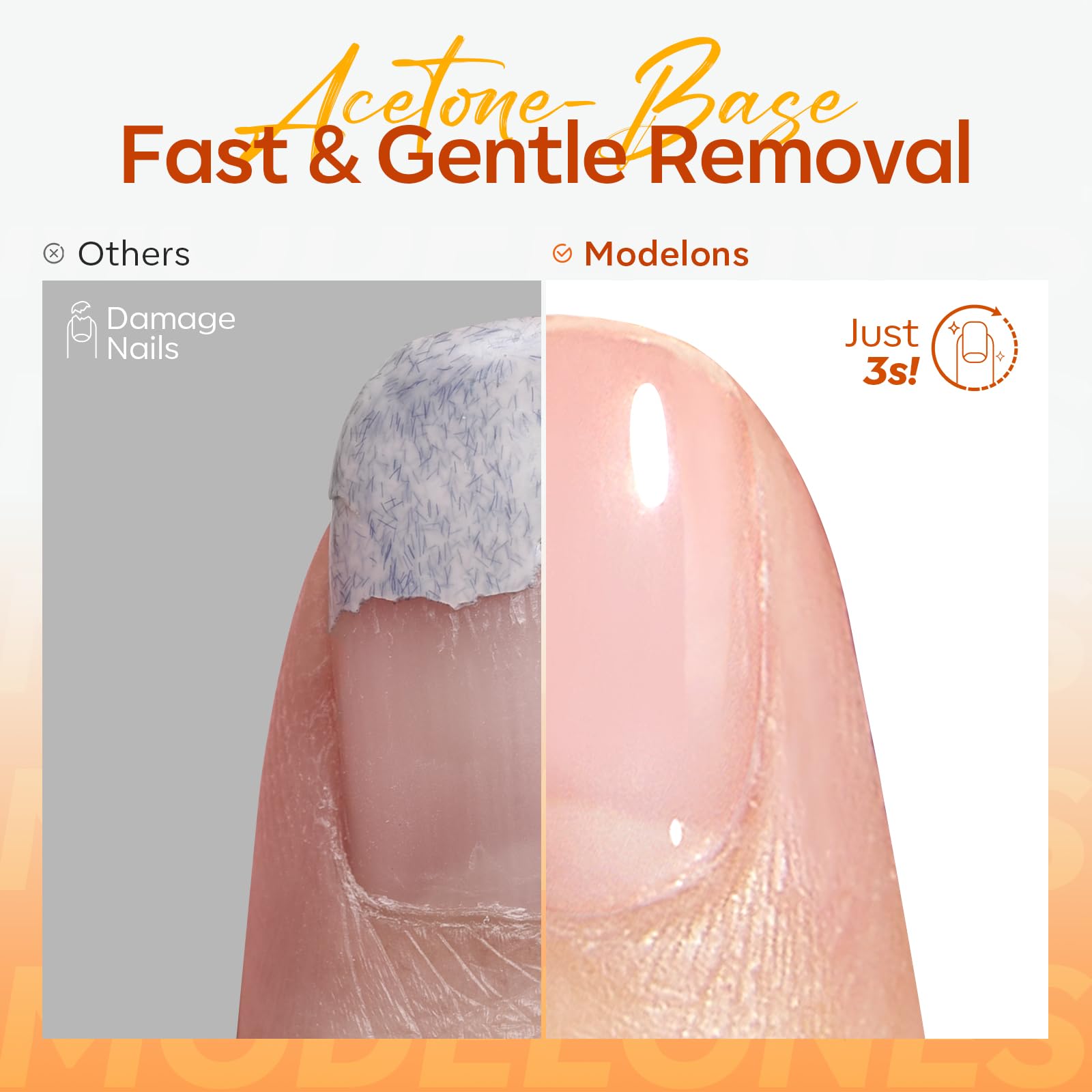 Modelones Nail Polish Remover Set with Jojoba Oil – 3 × 2oz Acetone Gel Remover