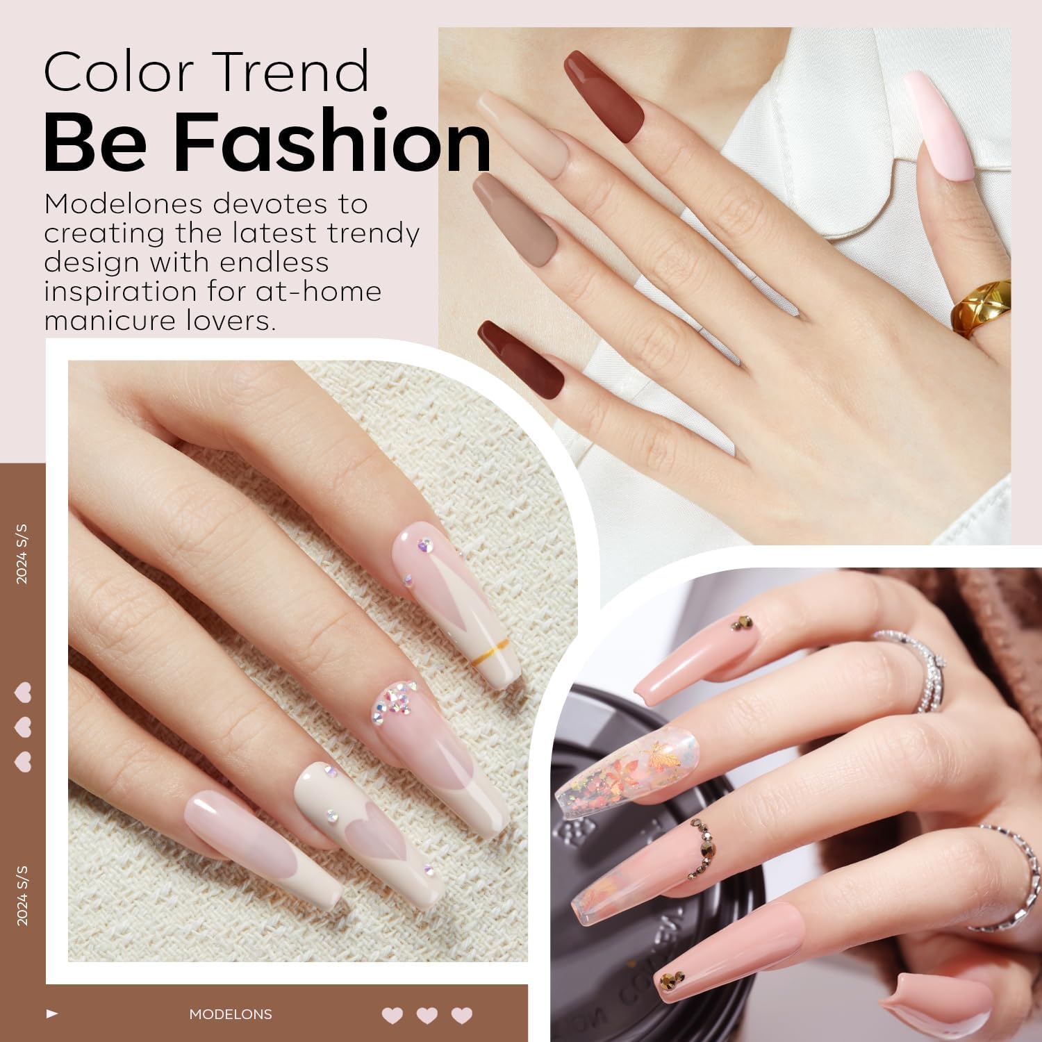 Modelones Nude Acrylic Powder Kit – 6 Colors, No Lamp Needed | Salon-Quality Nude Nails