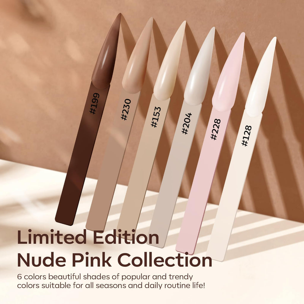 Modelones Nude Acrylic Powder Kit – 6 Colors, No Lamp Needed | Salon-Quality Nude Nails