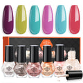 Modelones Partyreal ABA5510 – 6 Color Shimmer Nail Polish Set | Quick Dry & Long-Lasting Shine