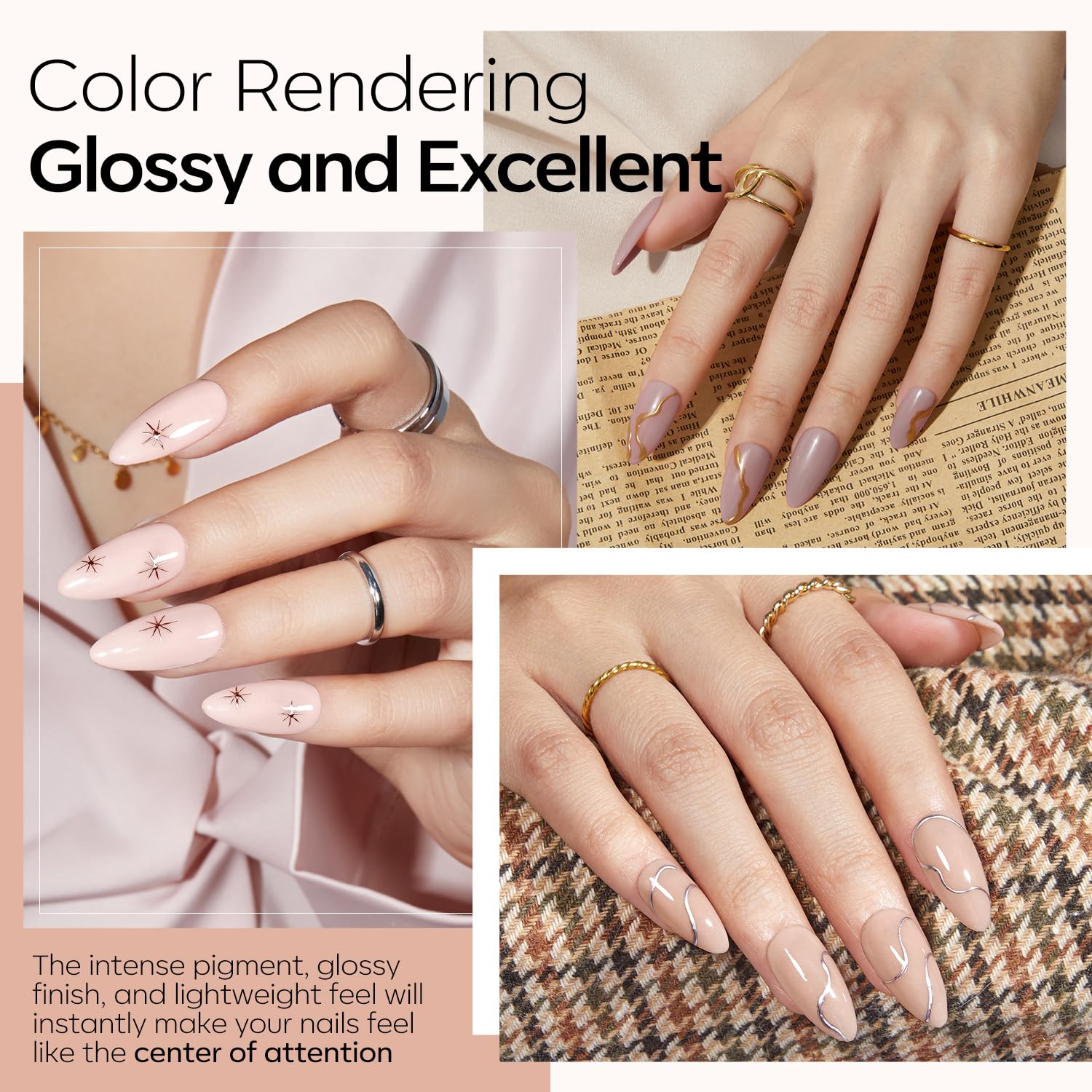 Modelones Nude Dip Powder Nail Kit — 4 Colors, No Lamp Needed, Complete DIY French Nail Starter Set
