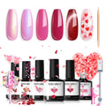 Modelones Gel Nail Polish Set – 6 Cat Eye Colors with Magnet & Wooden Pen