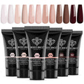Modelones Poly Nail Gel Kit — 6 Nude Skin Tone Colors for At-Home Builder Manicure