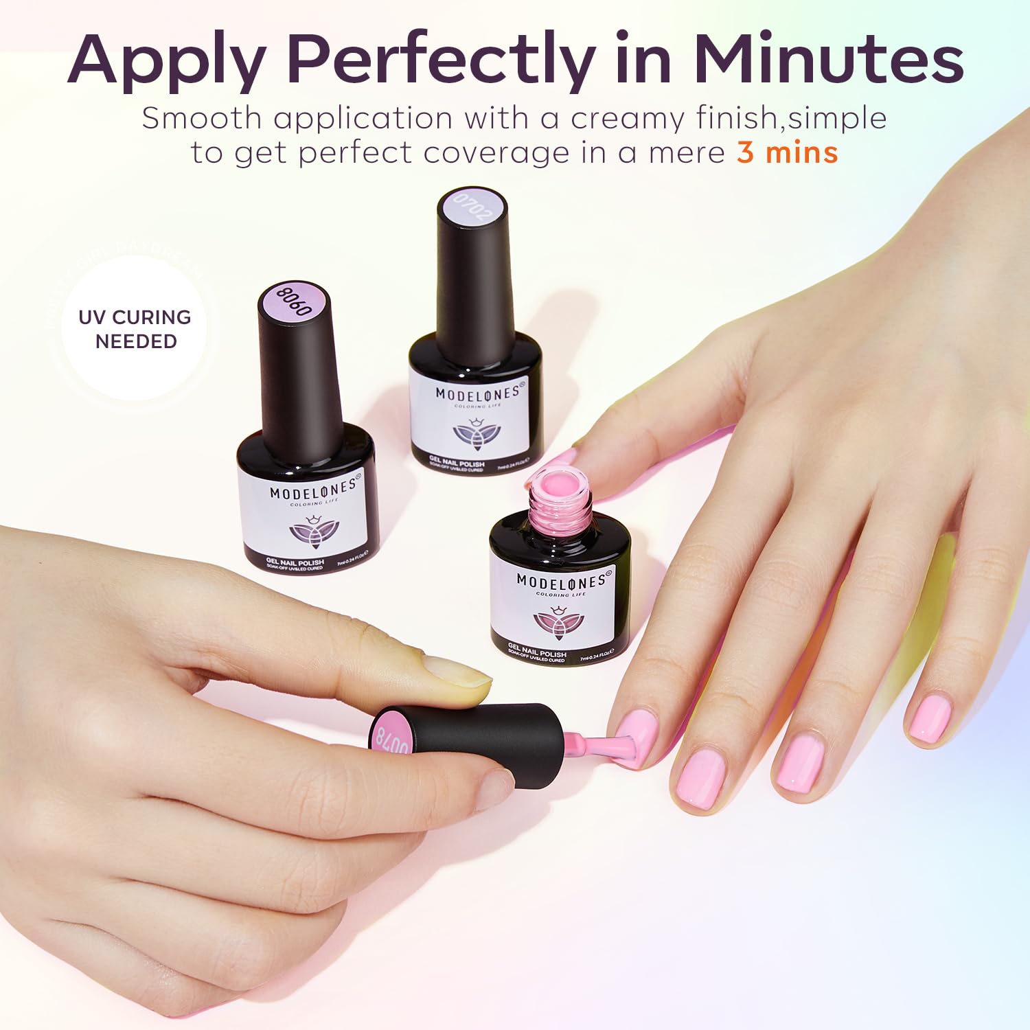 Modelones 32-Piece Gel Nail Polish Set — 28 Colors, No-Wipe Base Coat, Glitter & Matte/Glossy Top Coats, Soak-Off LED Kit