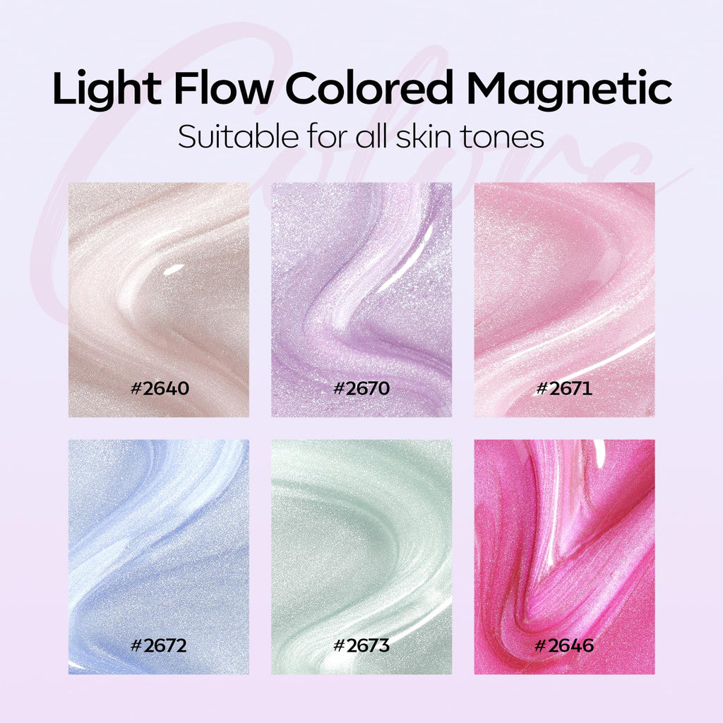 Modelones Cat Eye Gel Nail Polish Set — 6 Colors with Magnet Sparkle