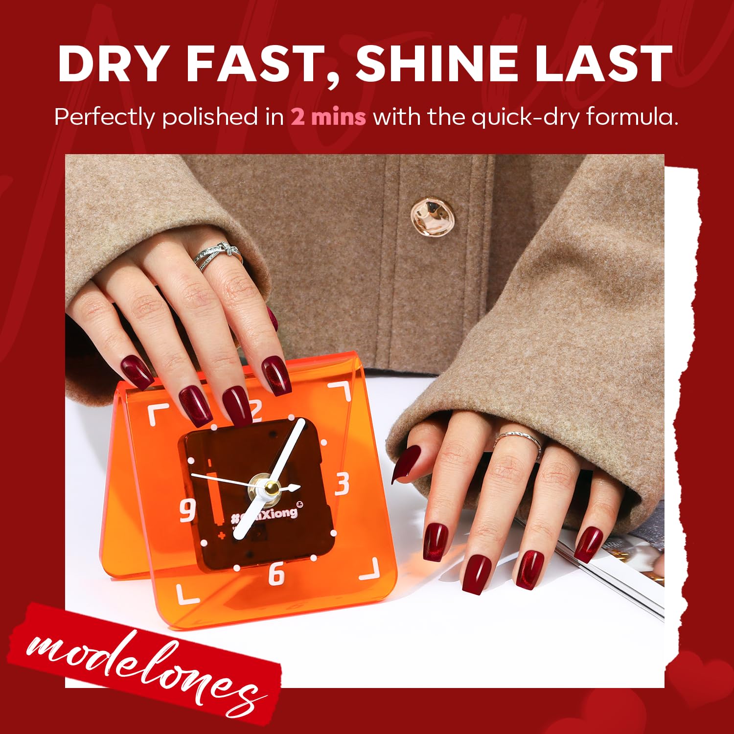 Modelones Nude Quick Dry Nail Polish & Remover Kit - DIY Home Manicure