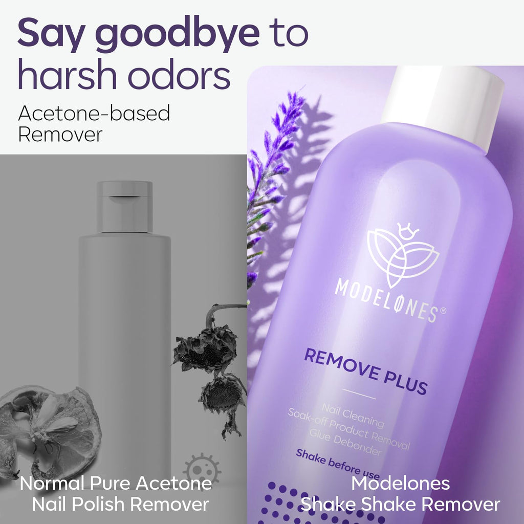 Modelones Acetone Nail Polish Remover with Jojoba Oil – 8 oz Lavender