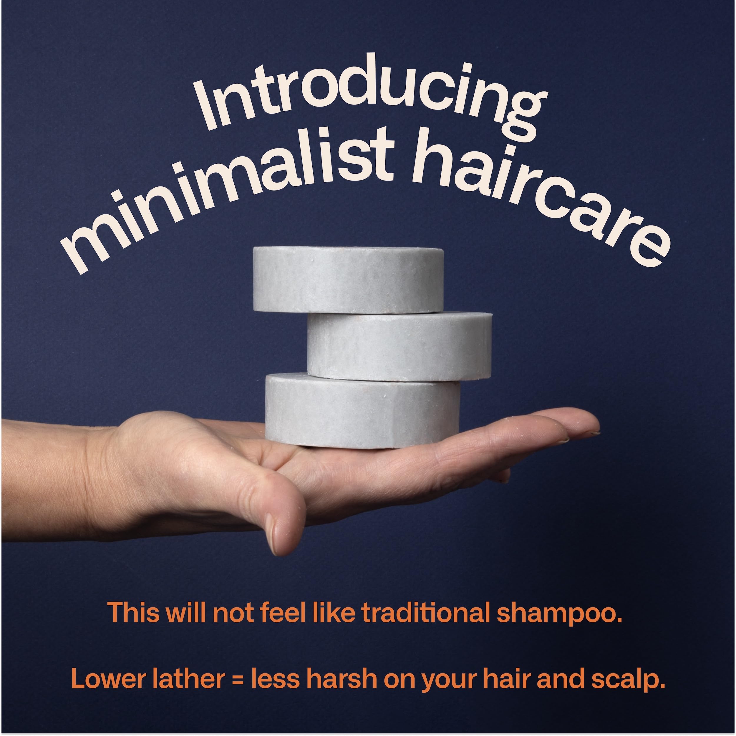 Modern Mammals Light Shampoo Bar – Minimalist, Fragrance-Free, Vegan Hair Care (1 Bar + BarBag)