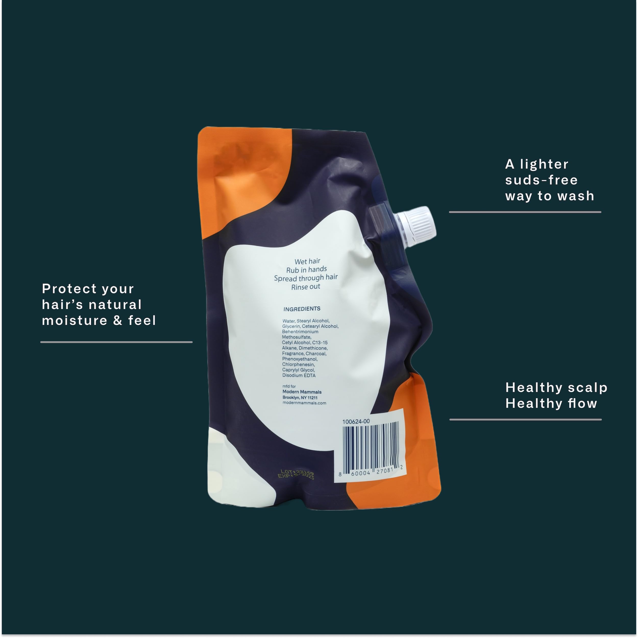 Modern Mammals Men's Shampoo Alternative – Sulfate-Free CoWash (32oz) | 2-in-1 Hair Care for Volume