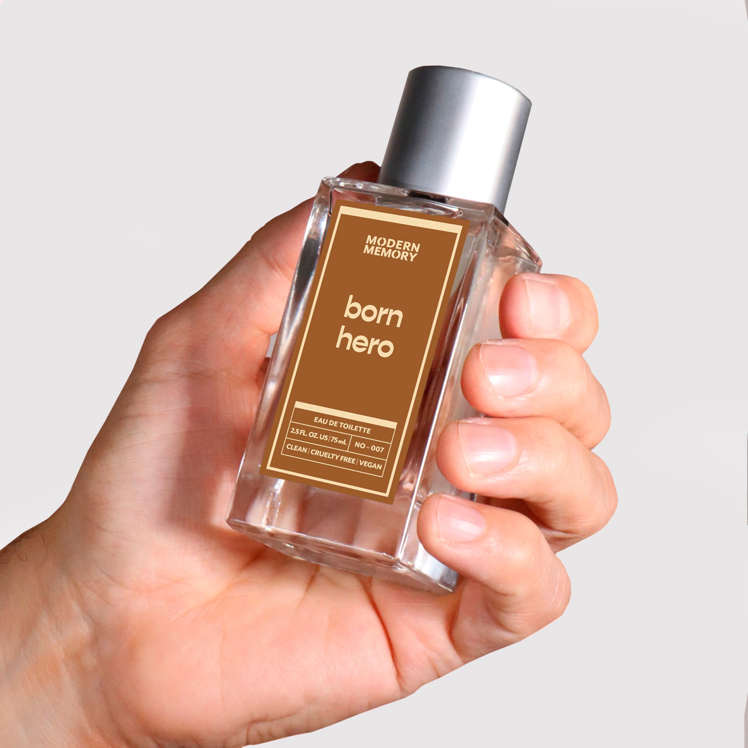 Modern Memory Born Hero EDT for Men – 2.5 fl oz | Bergamot, Black Pepper & Cedarwood