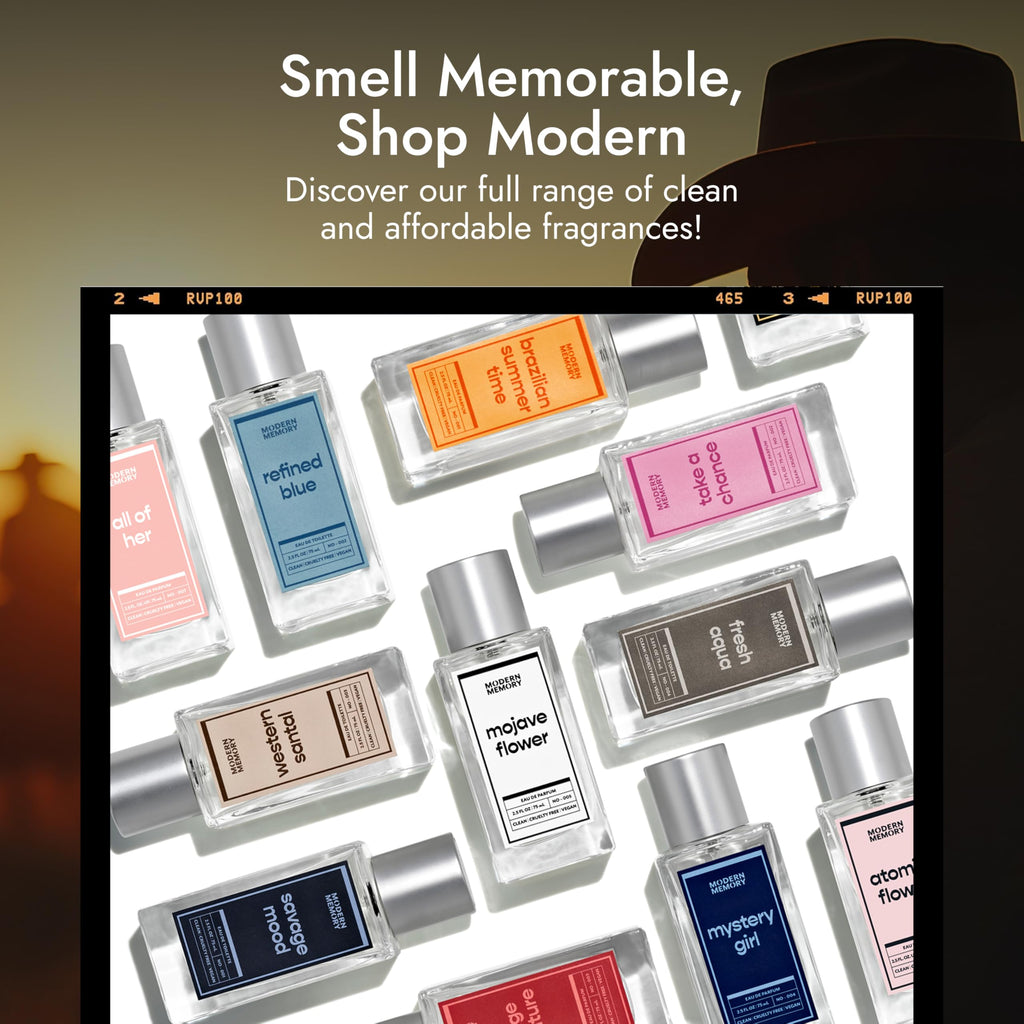Modern Memory Western Santal Eau de Toilette for Men – 2.5 oz | Cardamom, Sandalwood & Musk