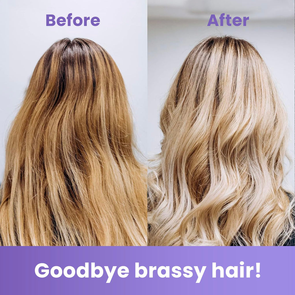 MOEHAIR Color Vibrant Blonde Shampoo — Neutralizes Brassiness | Color-Protect Purple Shampoo | Paraben & Sulfate Free | 12 fl oz
