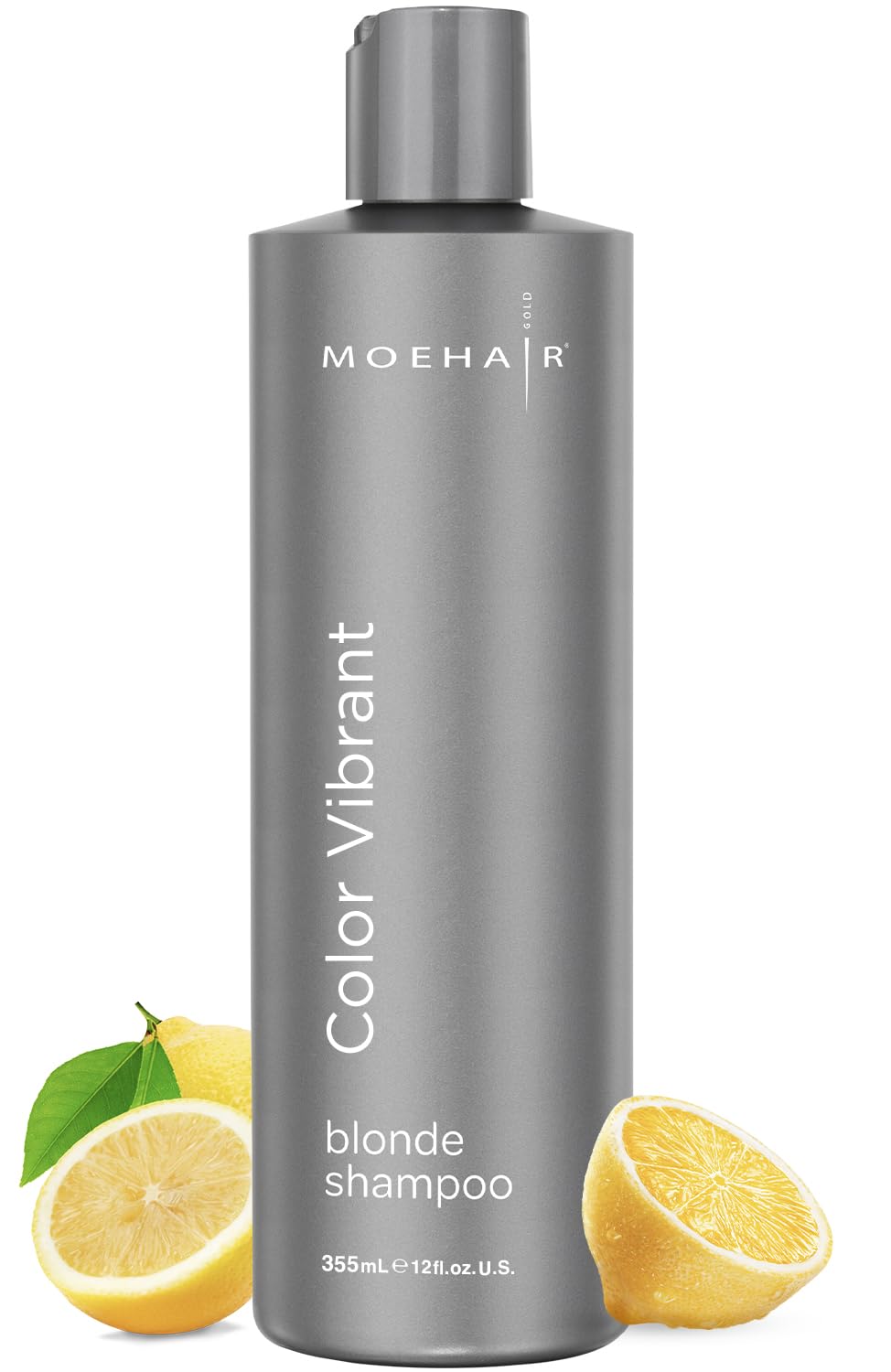 MOEHAIR Color Vibrant Blonde Shampoo — Neutralizes Brassiness | Color-Protect Purple Shampoo | Paraben & Sulfate Free | 12 fl oz