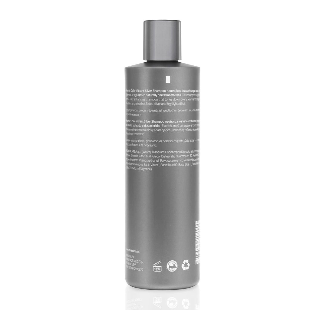MOEHAIR Color Vibrant Silver Shampoo – Enhance Silver & Purple Tones (12 Fl Oz)