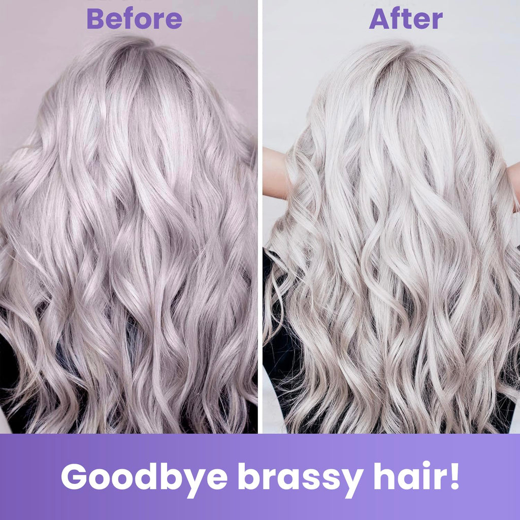 MOEHAIR Color Vibrant Silver Shampoo – Enhance Silver & Purple Tones (12 Fl Oz)