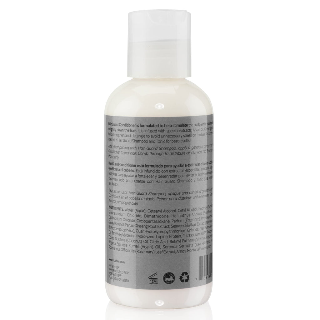 MOEHAIR Hair Guard Shampoo Travel Size — Thickening & Volumizing Cleanser with Argan Oil, Ginseng & Vitamins (3.4 oz)