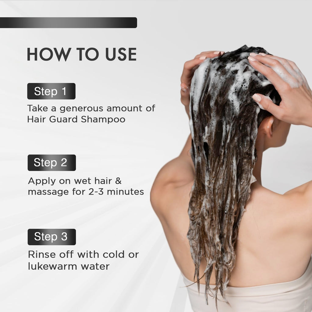MOEHAIR Hair Guard Shampoo | Stimulates Follicles, Thickens & Volumizes | Argan Oil, Ginseng & Vitamins | Paraben & Sulfate Free | 12 Fl Oz