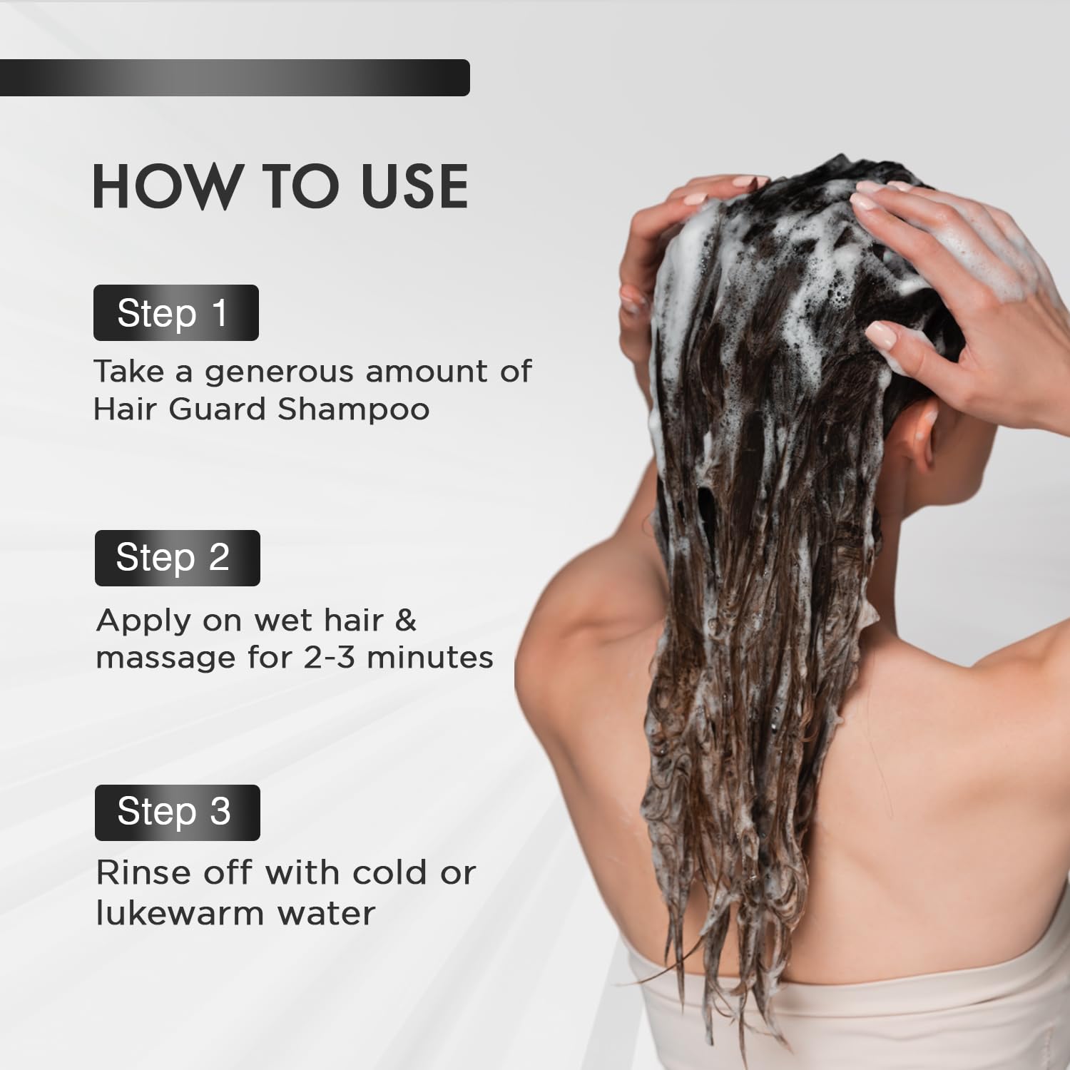 MOEHAIR Hair Guard Shampoo | Stimulates Follicles, Thickens & Volumizes | Argan Oil, Ginseng & Vitamins | Paraben & Sulfate Free | 12 Fl Oz