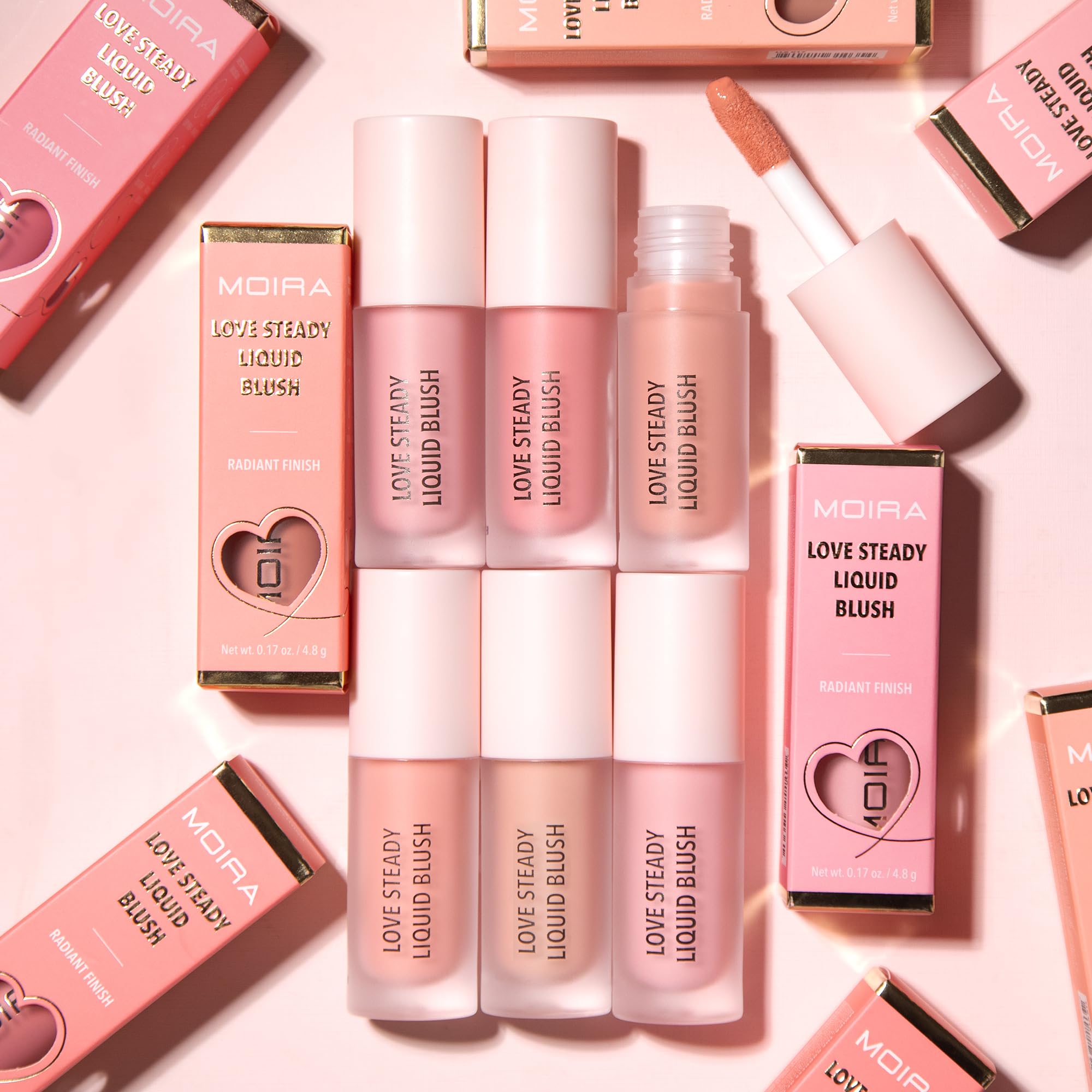 Moira Love Steady Liquid Blush (015, Only One) – Buildable Pigment, Radiant & Matte Finishes