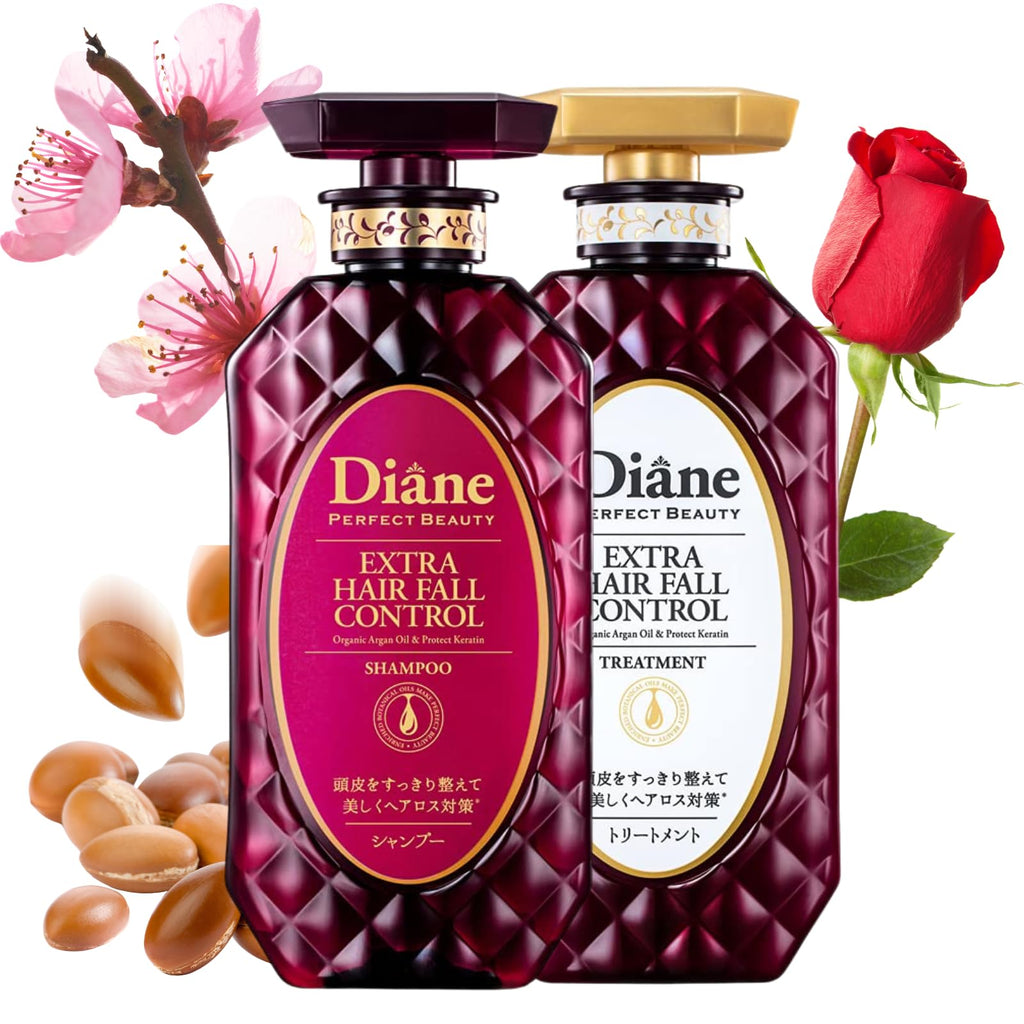 Moist Diane Anti Hair Loss Shampoo & Conditioner Set – Hair Thickening with Argan Oil, Keratin