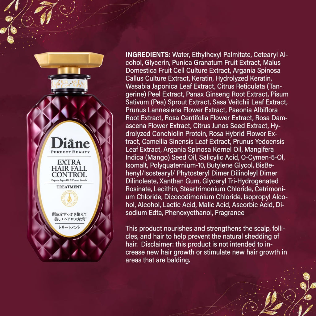 Moist Diane Thickening Shampoo & Conditioner Set + Serum | Keratin & Argan Oil for Fuller Hair (Japan)