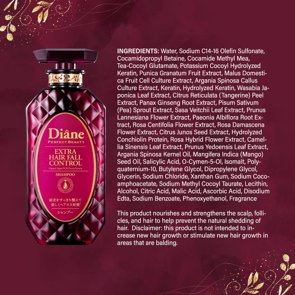 Moist Diane Anti Hair Loss Shampoo & Conditioner Set – Hair Thickening with Argan Oil, Keratin