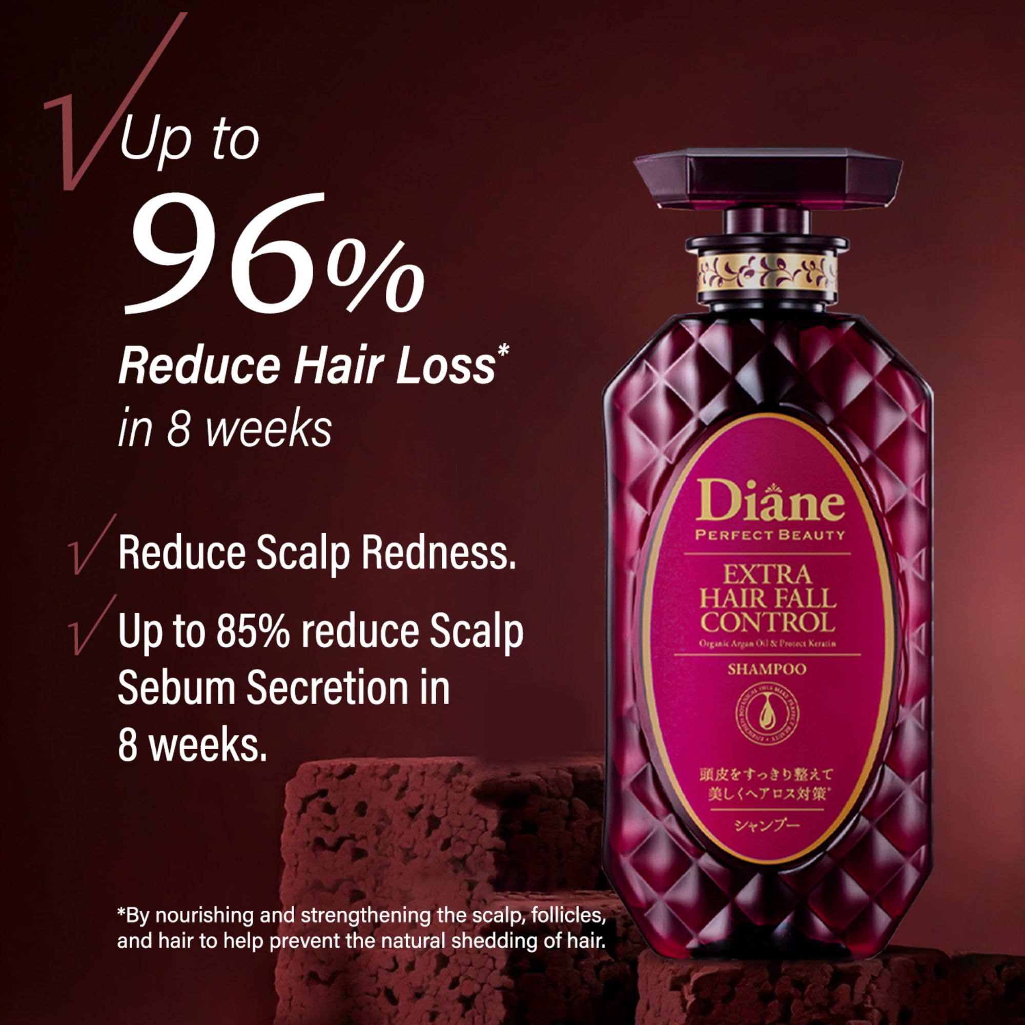 Moist Diane Anti Hair Loss Shampoo & Conditioner Set – Hair Thickening with Argan Oil, Keratin